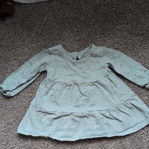 Little Co By Lauren Conrad Gray Blue Long-Sleeve Baby Dress NB